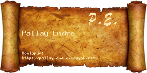 Pallay Endre névjegykártya